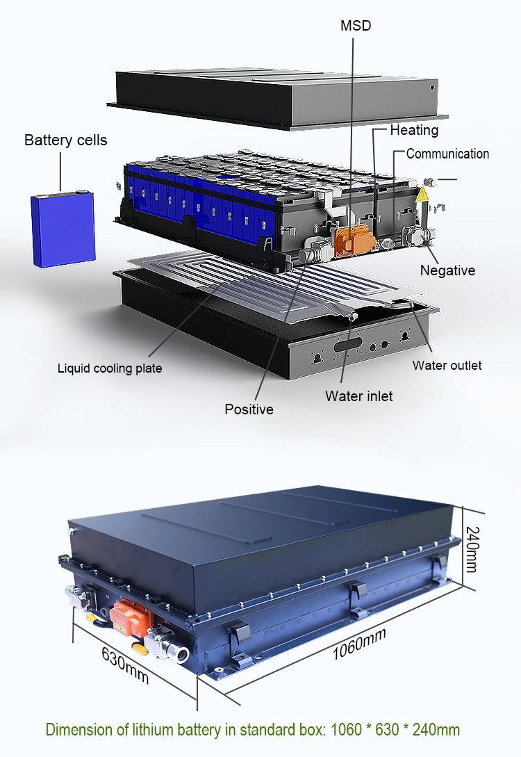 Cts personalizou a bateria 150kwh 200kwh de EV, lítio elétrico Ion Battery 600V 650V do caminhão, lítio Ion Battery para o ônibus elétrico