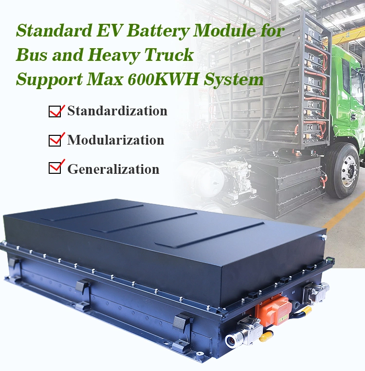 Bateria nova do reboque LiFePO4 da bateria de carro elétrico 360V 400V 500V EV, bateria de lítio padrão de 600V 50kwh 100kwh EV