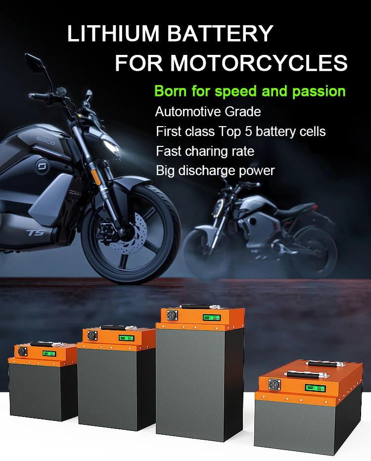 Bateria de lítio do poder de Cts Cusomized 70V 60V 30ah 35ah 40ah para a motocicleta elétrica, lítio Ion Battery Rechargeable
